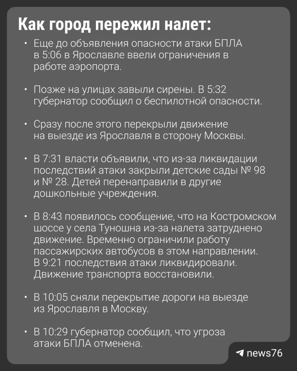 Утром в регионе произошла атака беспилотников: 67 дронов, обломки попали в автобус; погиб один человек, 27 пострадали.