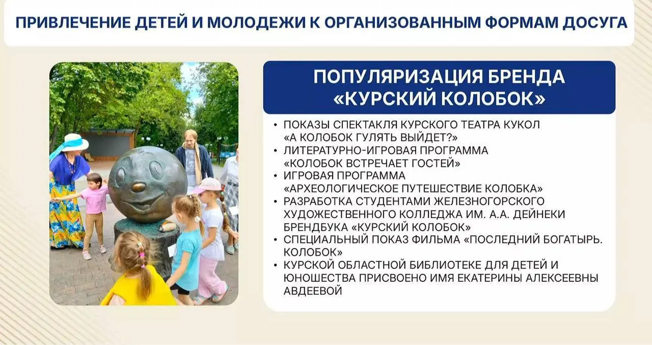 Региональная сводка о продвижении бренда Колобок, культурных проектах и мирных инициативах в нескольких городах.